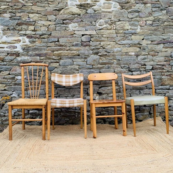 Image 1 of Set di 4 sedie scandinave spaiate