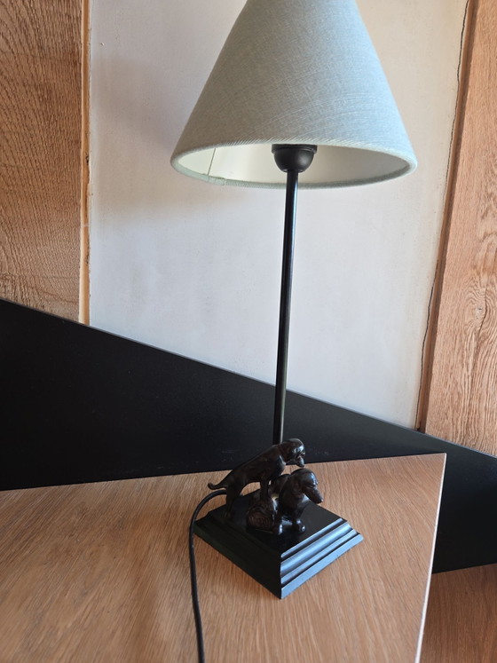 Tischlampe – Tischlampen, Metall, Stoff (photo 2 of 6)