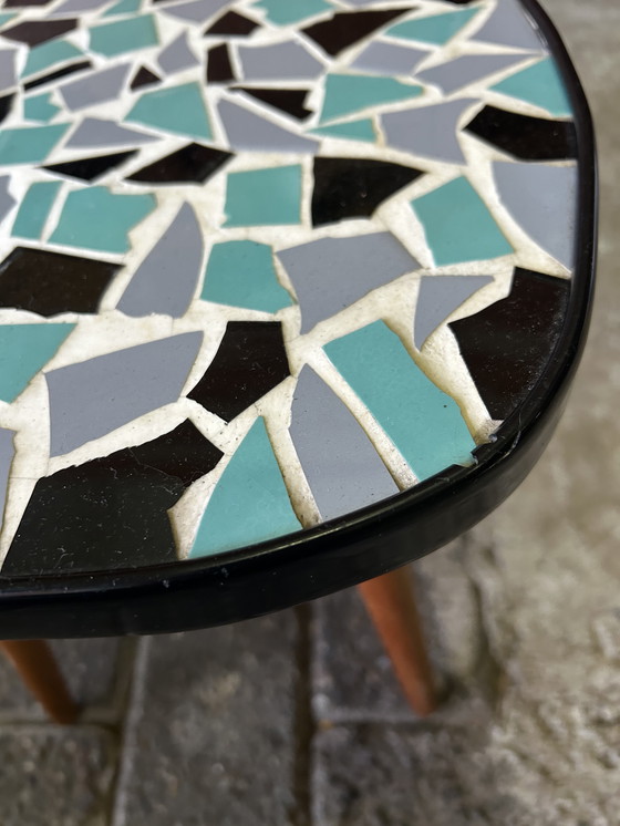 Image 1 of Vintage jaren 70 mozaïek planten tafeltje 