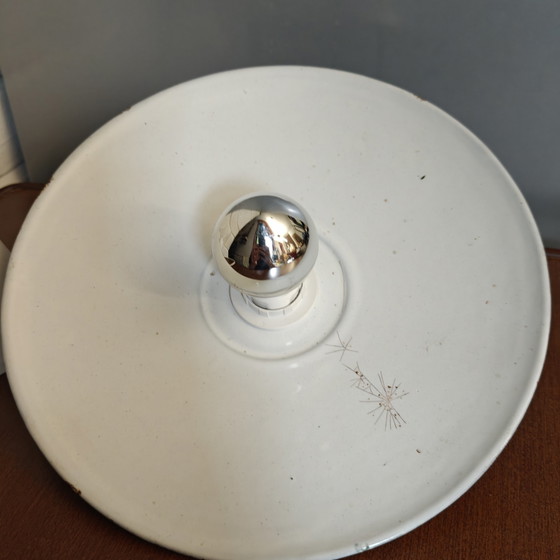 Lampada a sospensione vintage industriale in smalto – Verde scuro/Bianco – Ø25cm – Lampade a sospensione (photo 7 of 10)