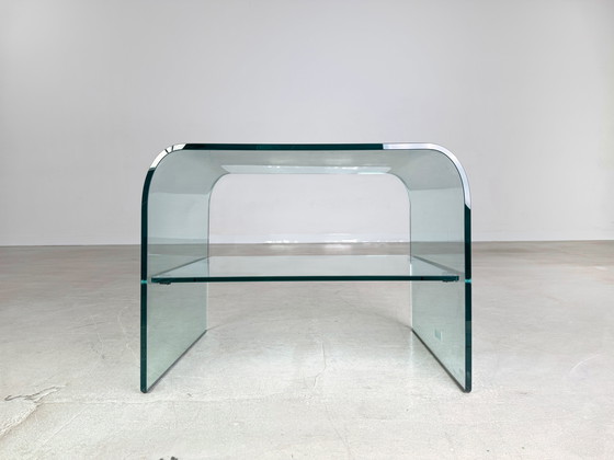 Image 1 of Mesa de centro original Fiam Italia, mesa auxiliar de cristal, años 80