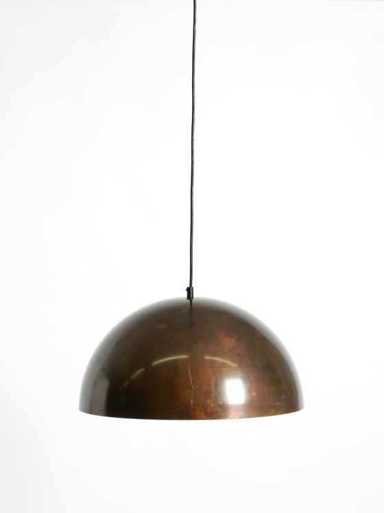 Image 1 of Rare Original 1960s Large Space Age Pendant Lamp with Copper Shade by Beisl Leuchten