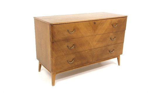 Cómoda escandinava de nogal, estilo sueco moderno, Suecia, 1940