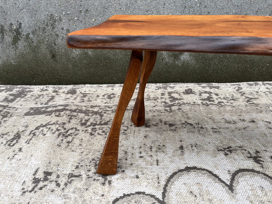 Image 1 of Vintage brutalist tree trunk side table
