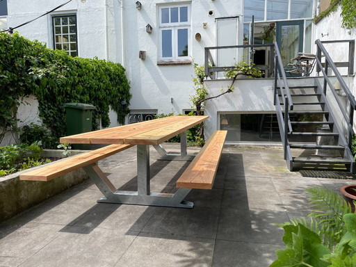 Table de pique-nique moderne Anchor en bois de Douglas 360 cm