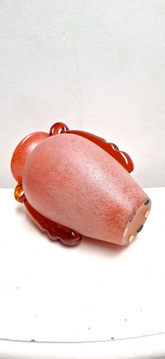 Image 1 of Murano vase - Scava - Red
