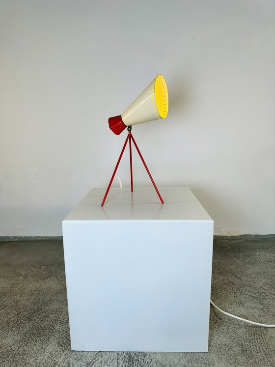 Image 1 of TISCHLEUCHTE MODELL 1618 VON JOSEF HURKA FÜR NAPAKO, TSCHECHOSLOWAKEI, 1954