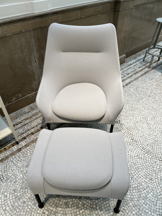 Image 1 of HAY O2 Loungestoel + Ottoman in zachtgrijs