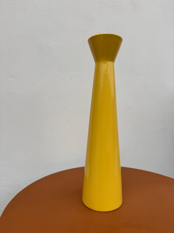 Yellow Memphis style Soliflore Vase Charolles, Ceramic (photo 4 of 6)