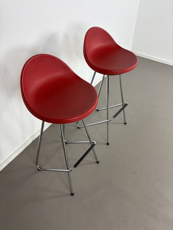 2 sgabelli da bar dal design vintage, disegnati da Roberto Foschia per il marchio italiano MIDJ (spesso (photo 4 of 7)