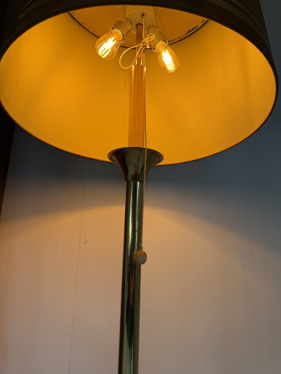 Image 1 of Vintage XL brass floor lamp in Hollywood Regency style '70