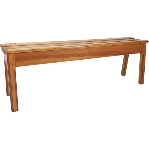 Panca in legno italiana di metà secolo, anni '60
