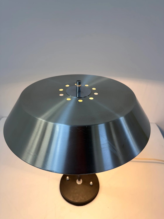 Vintage Mid-Century Modern Metalen Tafellamp, Tafellampen (foto 2 van 5)