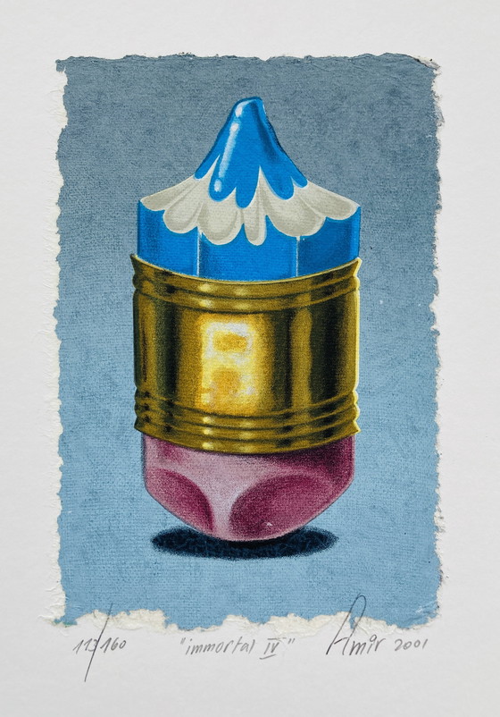 Image 1 of Sharon Amir - Matite serigrafiche vintage - Blu e rosa - ZL