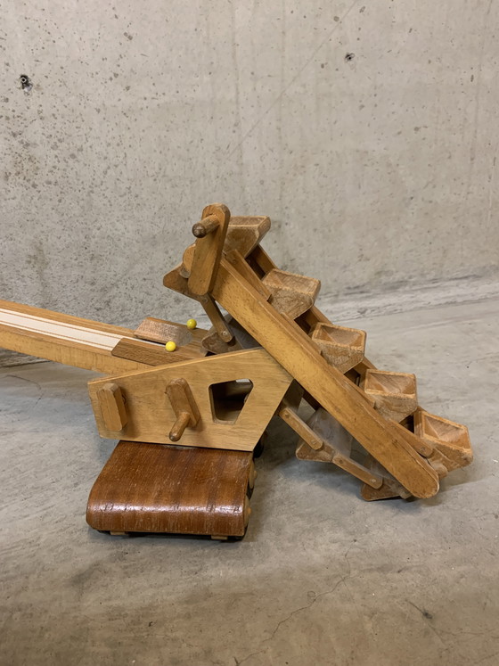 Image 1 of Échelle de Jacob vintage en bois avec tapis roulant. Friedrich Fröbel Werdau 1960