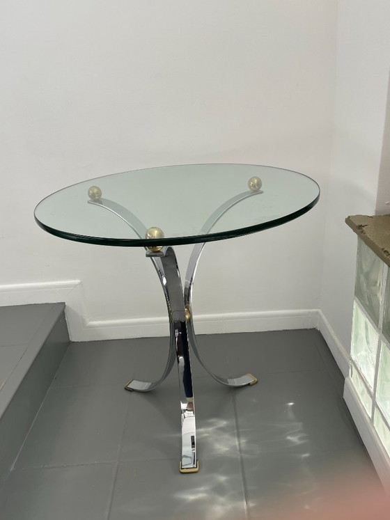 Image 1 of Spectacular original French Modernist design side table from the 1970s by Maison Jansen (France)