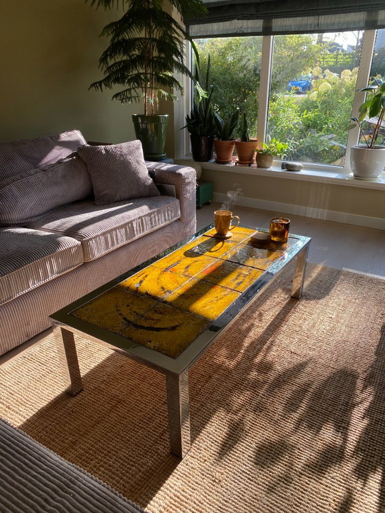 Retro Coffee table: Chrome with stone/tiles (photo 10 of 16)