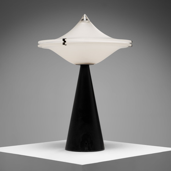 'Alien' Table Lamp by Luciano Cesaro for Tre Ci Luce, Italy, 1970s, Metal, Black, Space Age (photo 5 of 11)