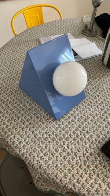 Image 1 of Axel Chay. Memphis designer blue table lamp