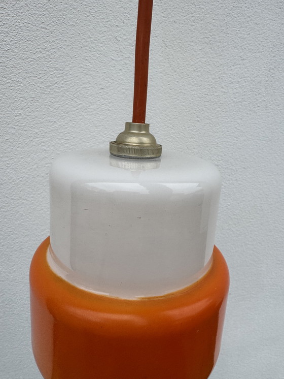 Image 1 of Lampada a sospensione arancione Space Age, anni '70
