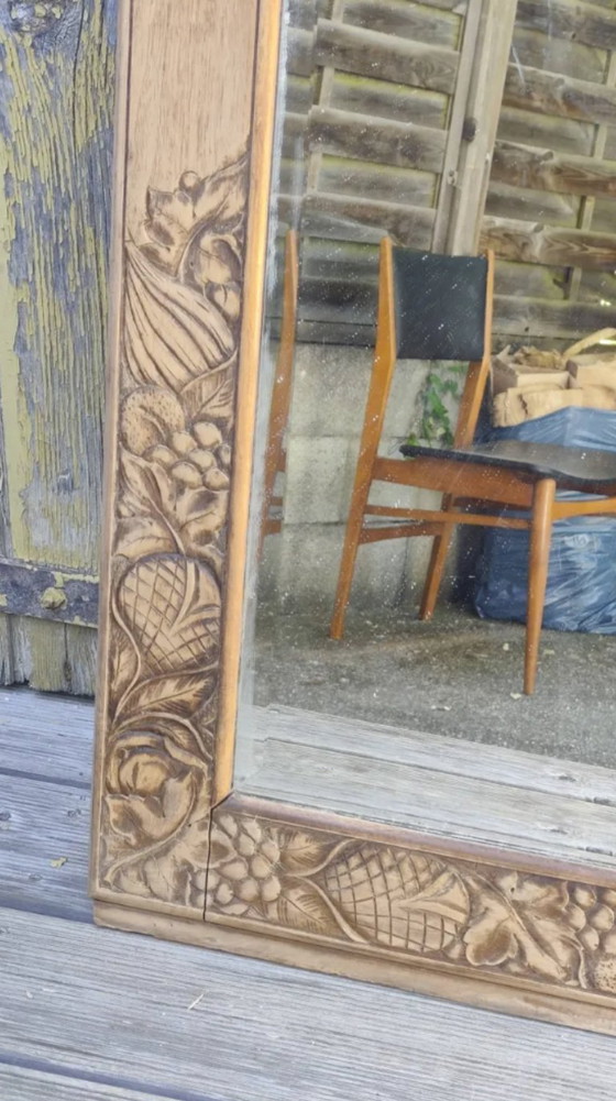 Image 1 of Very large beveled Art Deco mirror