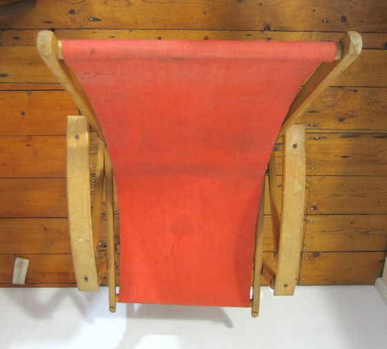 Image 1 of Chaise de jardin pliante vintage des années 1940