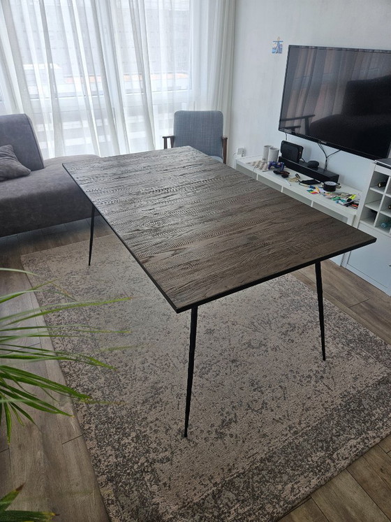 Dutchbone Pepper Dining Table – Metal, Wood (photo 3 of 5)