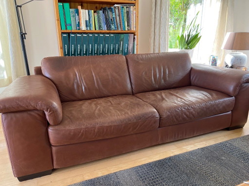 Canapé 3 places Natuzzi en cuir aniline – banken, Leather