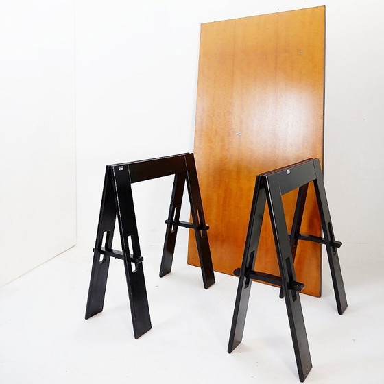 Image 1 of Holztisch von De Pas, D'Urbino, Lomazzi, hergestellt von Acerbis, 1960er Jahre, Italien