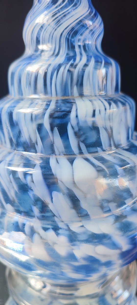 Image 1 of Geblazen glazen fles, glasfabriek Clichy, 20e eeuw