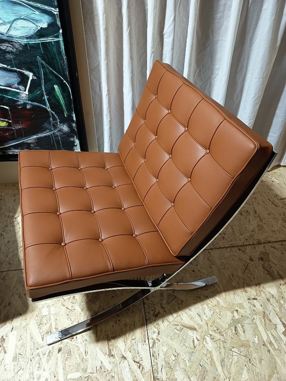 Image 1 of Sillones KNOLL Studio Barcelona (NUEVA Serie 2026) en piel natural (color coñac)