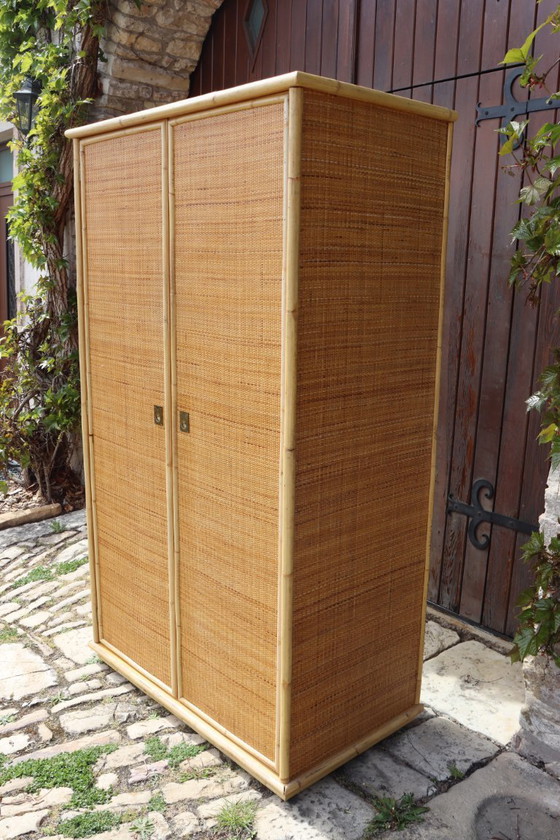 Image 1 of Two-door rattan wardrobe by Dal Vera