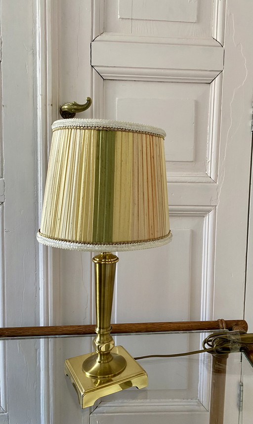 Vintage Herda Tafellamp Regency Met Vintage Kap
