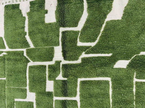 Alfombra verde hecha a mano de 300 x 200 cm. – Wool (photo 4 of 10)