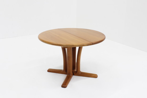 Image 1 of Vintage Danish Round Extendable Dining Table Solid Teak