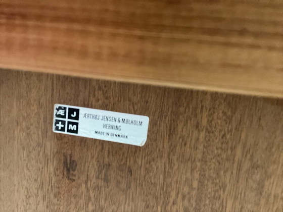 Image 1 of Deense teakhouten eettafel uit de jaren 60 van Ærthøj Jensen + Mølholm, jaren 60.