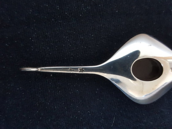 Image 1 of Pendant 1960s silver and red agate