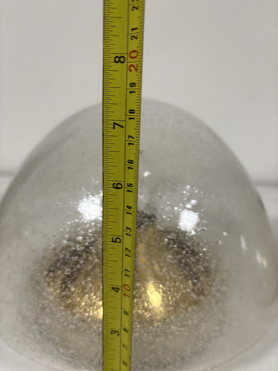 Image 1 of Uniek; set van 2 bubble glas lampen Duitse firma Hoffmeister  jaren 70