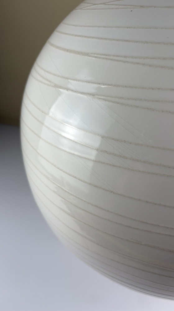 Image 1 of Ikea design large ceramic round floor spherical vase sand cream