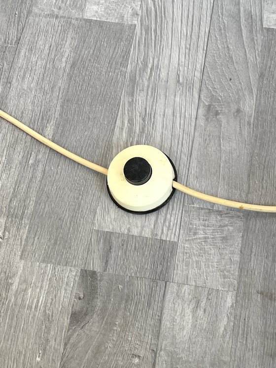 Image 1 of Vintage vloerlamp in art-decostijl, jaren 70, chroom en glas.