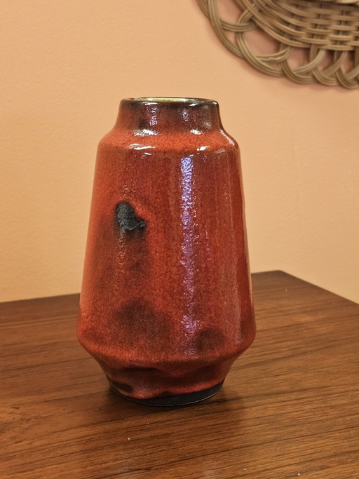 Jarrón Vintage Ilkra Cerámica Naranja West Germany – vazen, Ceramic (photo 2 of 8)