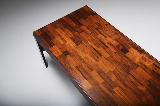 Image 1 of Stunning Desk Table In Brazilian Rosewood By Jean Gillon For Italma Woodart.