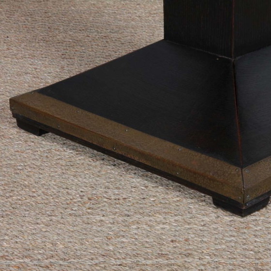 Image 1 of Round wooden high table, early 20th century work