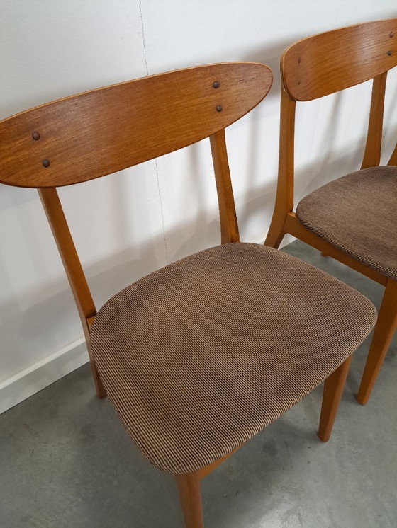 Image 1 of Set of 4 Deense teak Farstrup Møbler Model 210 eetkamerstoelen, dining chairs