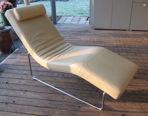 Fauteuil/chaise longue en cuir "Rolf Benz 680" en très bon état