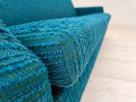 Image 1 of 1970s, Danish 3-seater sofa, furniture wool, teak wood.