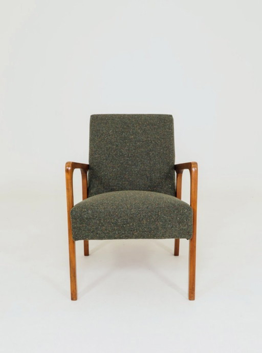 Vintage-Sessel im Mid-Century-Modern-Design, Avocadogrün, Granola, 1960