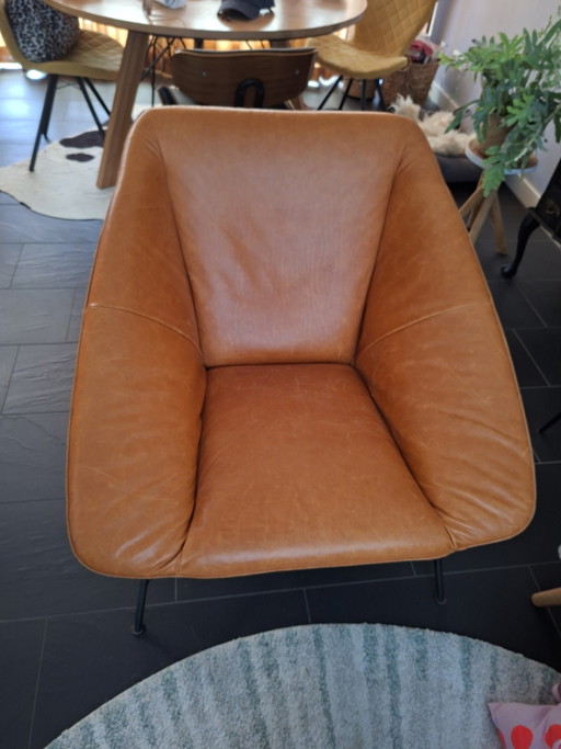 Jess Design Loungestoel – stoelen fauteuils, Leather, Metal (photo 2 of 5)