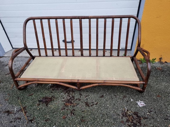 Image 1 of 1980 rattan living room