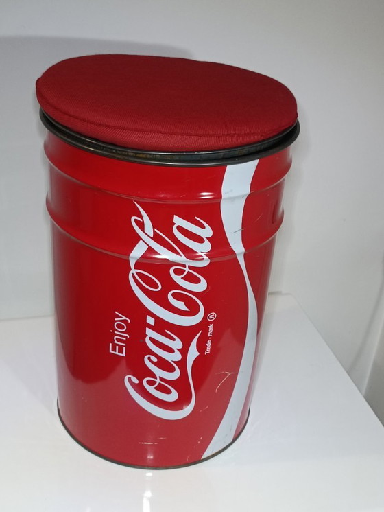 Image 1 of Sgabello a botte originale Coca Cola Italia anni '80